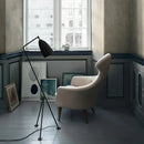 Axyaa Grasshopper Black White Tripod Floor Lamp for Living Room Studio
