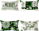 Christmas Wishes Animal Family Linen Pillowcase by Axyaa