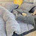 Axyaa Thickened Milk Fleece Duvet Cover - Warm Solid Color Bedding