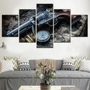 Axyaa 5-Piece Revolver Poster Painting Set for Home Decor and Living Room Art