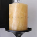 Axyaa Marble Carved Vintage Country Wall Lamp Living Room Bedroom LED Sconce