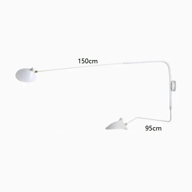 Axyaa Nordic LED Wall Light with Adjustable Long Arm for Living Room & Bedroom