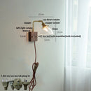Axyaa Modern LED Wall Sconce White Glass Walnut Stair Light