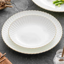 Axyaa Golden Edge Ceramic Tableware Set