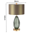 Axyaa Crystal Glass Droplet Desk Lamp with LED Lights for Modern Luxury Home Decor