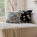 Axyaa Floral Soft Black Grey Beige Pillow Cover 45x45cm for Home Decoration