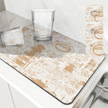 Axyaa Nautical Retro Coffee Mat - Absorbent Rubber Backed Drying Mat