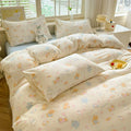 Axyaa Soft Double-Layer Cotton Quilt Cover Set with Pillowcase