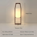 Axyaa Japanese Wooden Floor Lamp with LED Light and Fabric Lampshade