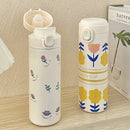 Axyaa Flower Style Stainless Steel Thermal Cup - Leak-Proof Travel Mug