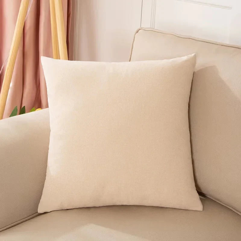 Axyaa Plain Throw Cushion Cover for Sofa Bed Car Home Decor