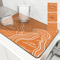 Axyaa Geometric Shapes Kitchen Drying Mat Square Table Decor Mats