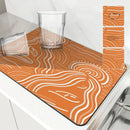 Axyaa Geometric Shapes Kitchen Drying Mat Square Table Decor Mats