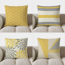 Axyaa Yellow Honeycomb Pattern Decorative Pillow Cover for Sofa, Bedroom, Car