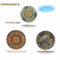Axyaa Ceramic Shallow Plate, Nordic Retro Design, Round Salad and Steak Plate