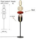 Axyaa Candy Style Glass LED Floor Lamp Table for Bedroom, Living Room