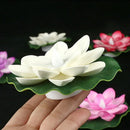 Axyaa LED Lotus Night Lamp Water Sensor Flower Fish Tank Decor