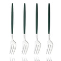 Axyaa Gold Fruit Cake Set: Mirror Stainless Steel Tea Fork, Snack Dessert, Small Salad Cutlery