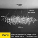 Axyaa Modern Crystal Ceiling Chandelier LED Pendant Light for Home Decor