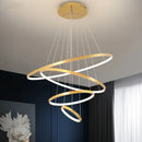 Axyaa Modern Ring Chandelier for Dining, Living, Bedroom - LED Pendant Lighting