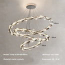 Axyaa Crystal LED Pendant Chandelier, Dimmable Modern Chrome Hanging Light