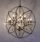 Axyaa Vintage Rustic Orb Chandelier for Living Room - Farmhouse Style Bird Cage Hanging Lamp