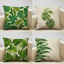 Exotic Green Leaf Pattern Pillow Covers - Axyaa Branded Pattern Cushion Cover