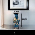 Axyaa Ceramic Vase with 3D Dried Flowers Arrangement - Home Decor Living Room Ornaments