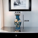 Axyaa Ceramic Vase with 3D Dried Flowers Arrangement - Home Decor Living Room Ornaments