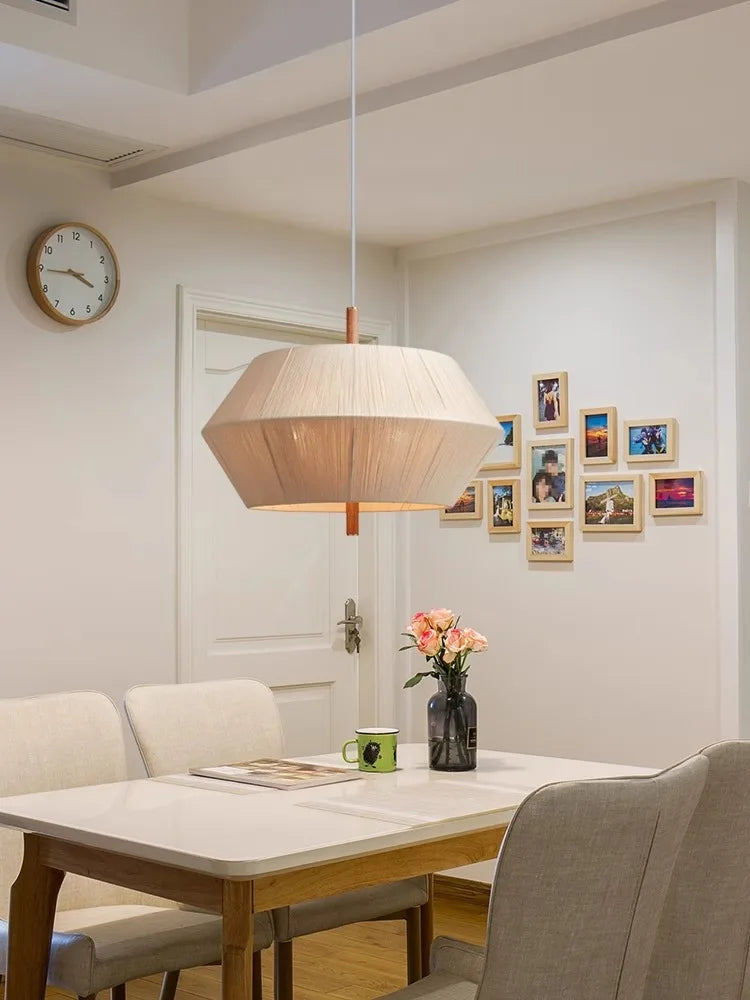 Axyaa Wabi Sabi Cotton Thread LED Pendant Lights for Dining Room Decor