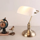 Axyaa Green Bankers Lamp: Mid Century Eye-Care Table Lamp for Home Office