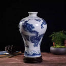 Axyaa Dragon Pattern Ceramic Vase - Jingdezhen Imitation Official Kiln Crackle Glaze
