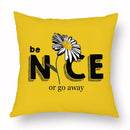 Axyaa Yellow Daisy Peach Skin Pillowcase