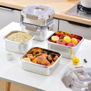 Axya Stainless Steel Crisper Pickle Box with Sealed Lid - Food Storage