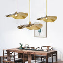 Axyaa Zen Lotus Leaf Chandelier & Tea Table Set - LED Light for Dining & Bar