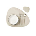 Axyaa Cream Black Dining Table Placemats Set for Kitchen Indoor Outdoor
