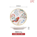 Axyaa Red Flower Bird Plates & Mugs: European Style Ceramic Tableware