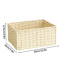 Axyaa Large Woven Storage Basket Home Organizer Wardrobe Closet Clothes Box