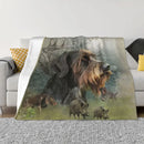 Axyaa Boar Hunting Throw Blanket: Warm Winter Bed Plaid for Stylish Decor