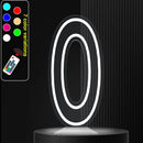 Axyaa Neon Letter Light Sign A-Z Alphabet with Color-Changing Illuminated Lights