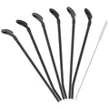 Axyaa Stainless Steel 2-in-1 Straw Spoon Set - Reusable Drink Straws for Parties
