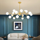 Axyaa Gold Black Ceiling Chandelier for Living Room Bedroom Luminaria