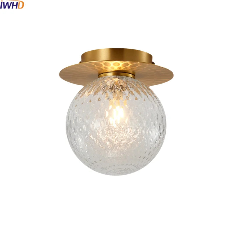 Axyaa Modern Iron Glass LED Ceiling Lamp for Home Lighting