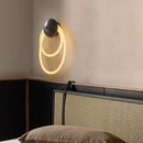 Axyaa Silicone Line Nordic Bedroom Bedside Lamp for Creative Personalities