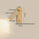 Axyaa Nordic Copper LED Wall Lamp with Button Switch and Travertine Accent