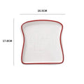 Axyaa Ceramic Breakfast Plate - Elegant Dish for Toast, Bread, Baked Food & Snacks
