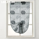 Axyaa European Style Short Roman Curtains for Living Room Home Decor 1PC