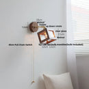 Axyaa Clear Glass LED Wall Light Fixture Pull Chain Switch Modern Sconce Lamp