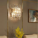 Axyaa Gold/Silver Chrome Crystal Wall Lamp for Modern Home Decor Lighting