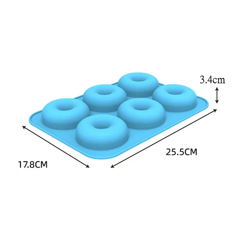 Axyaa Silicone Donut Mold: Non-Stick DIY Baking Pastry Tools for Cakes, Cookies & Chocolates